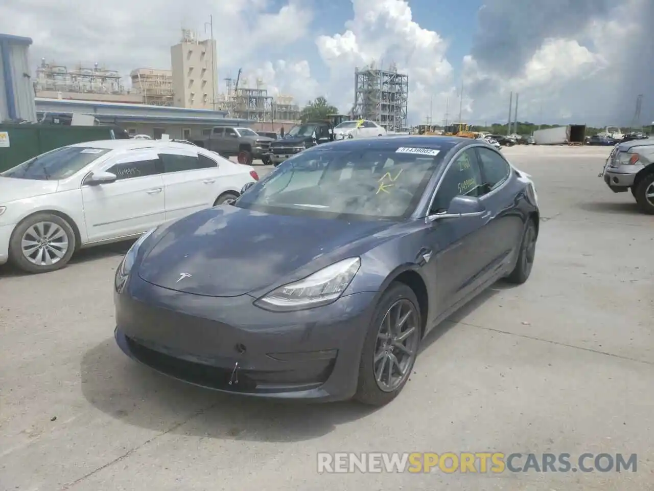 2 Photograph of a damaged car 5YJ3E1EA1LF658230 TESLA MODEL 3 2020