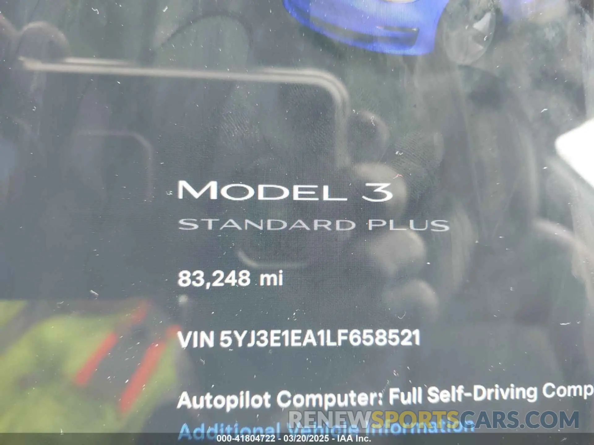 15 Photograph of a damaged car 5YJ3E1EA1LF658521 TESLA MODEL 3 2020