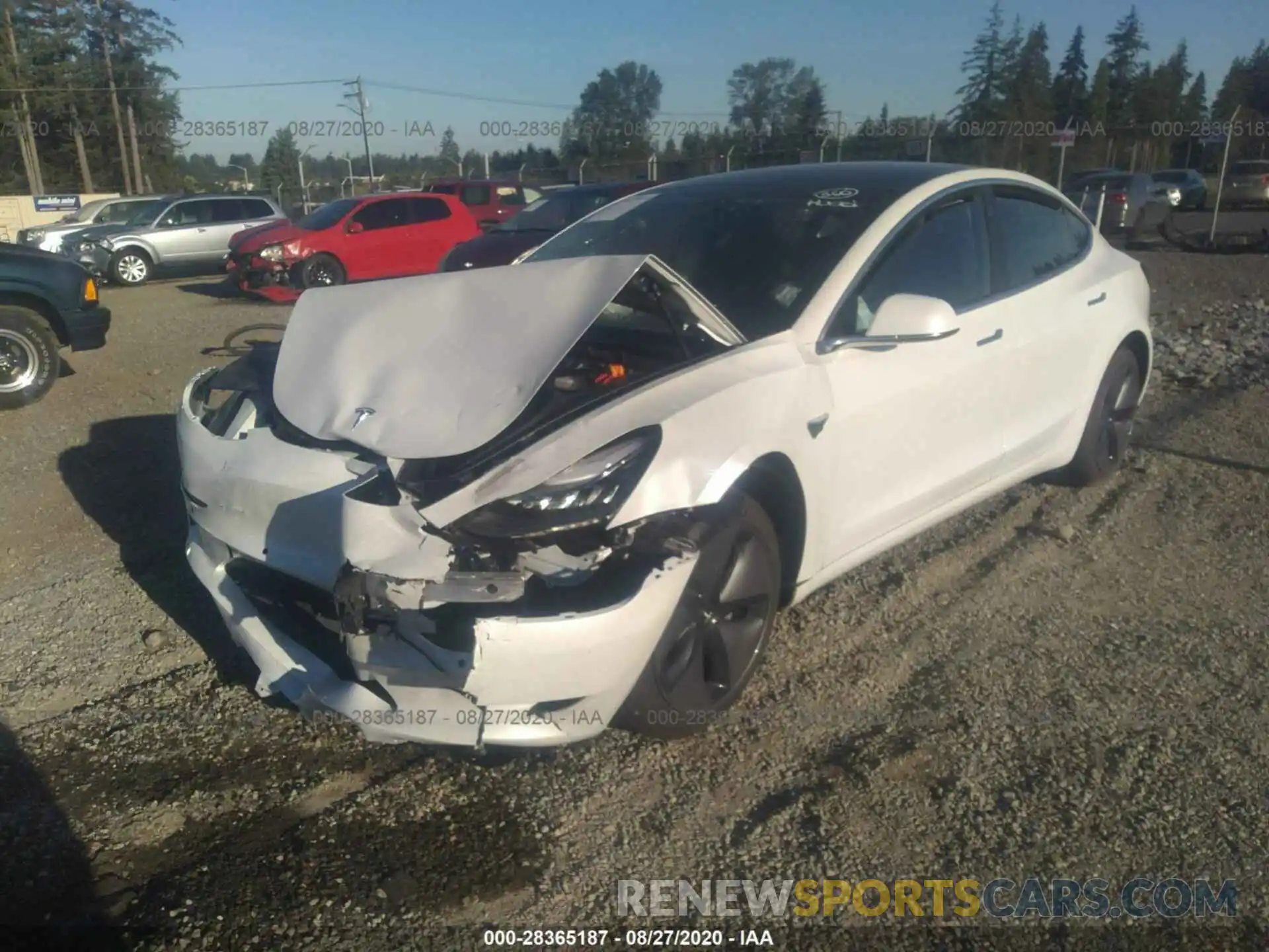 2 Photograph of a damaged car 5YJ3E1EA1LF659233 TESLA MODEL 3 2020