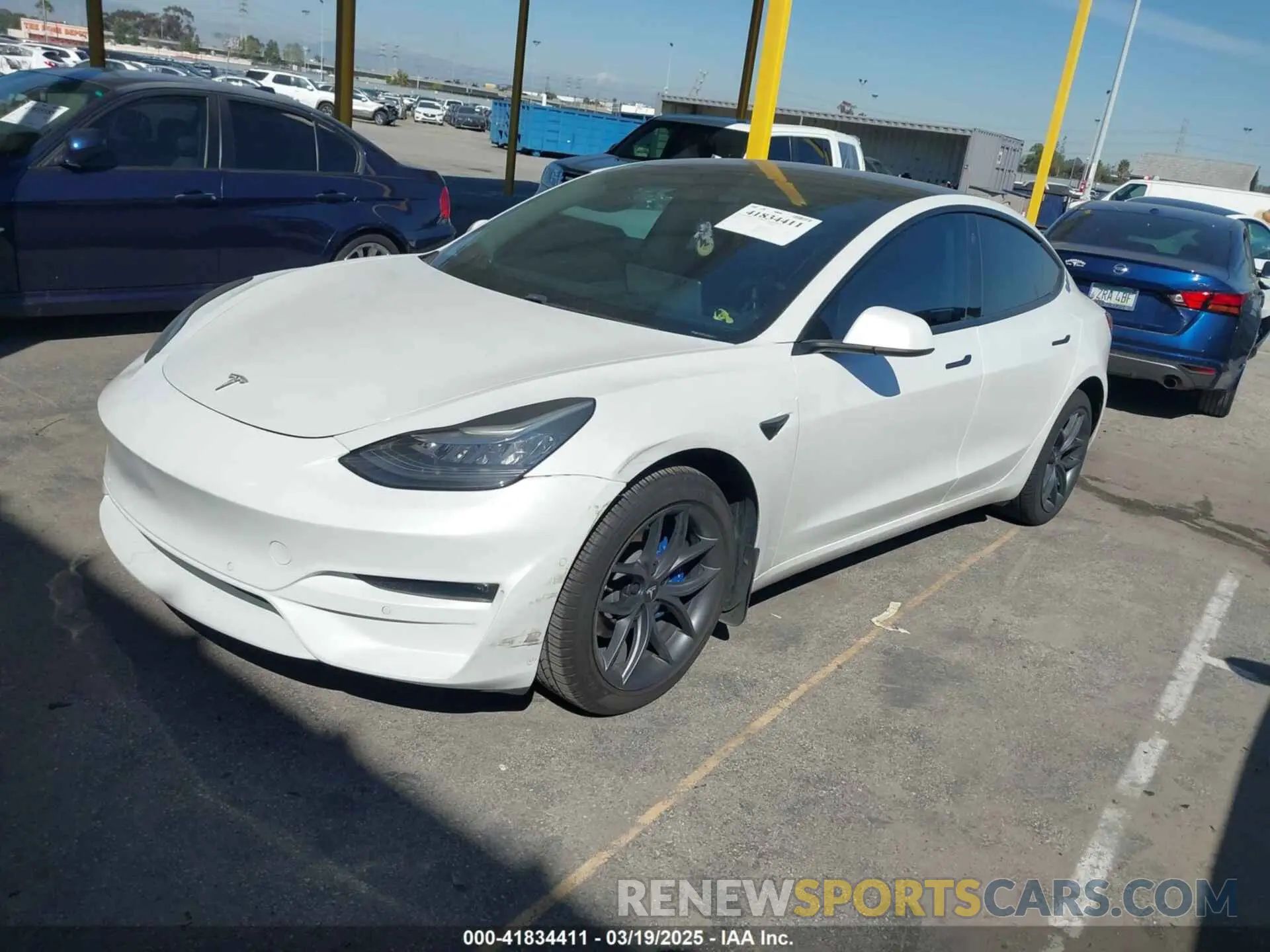 2 Photograph of a damaged car 5YJ3E1EA1LF659765 TESLA MODEL 3 2020