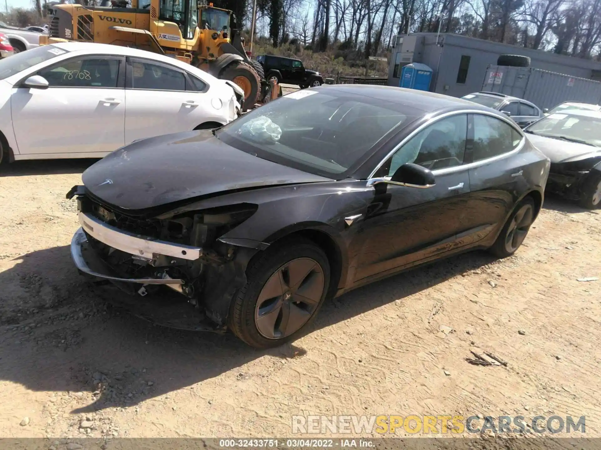 2 Photograph of a damaged car 5YJ3E1EA1LF736490 TESLA MODEL 3 2020