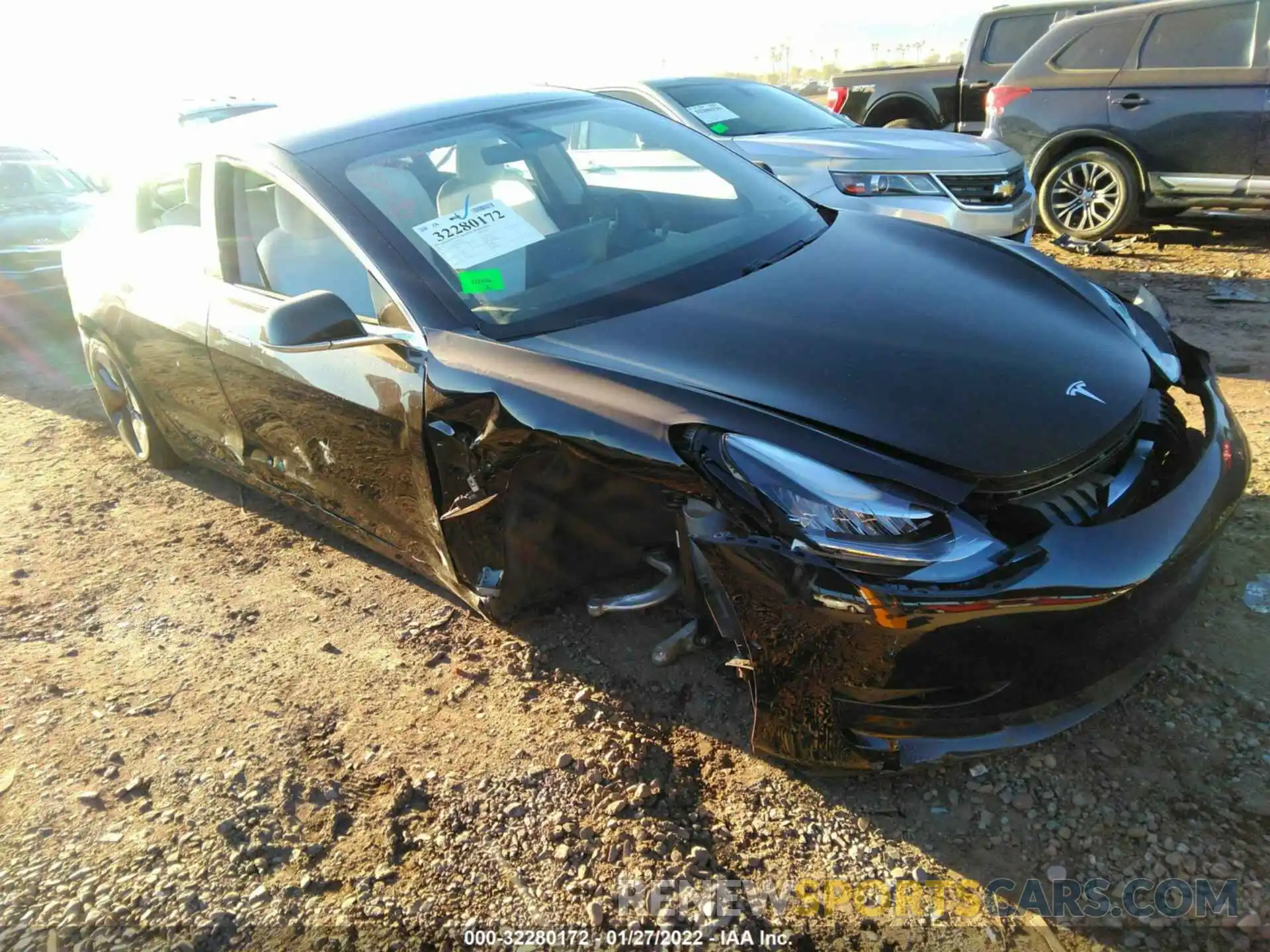 1 Photograph of a damaged car 5YJ3E1EA1LF740880 TESLA MODEL 3 2020