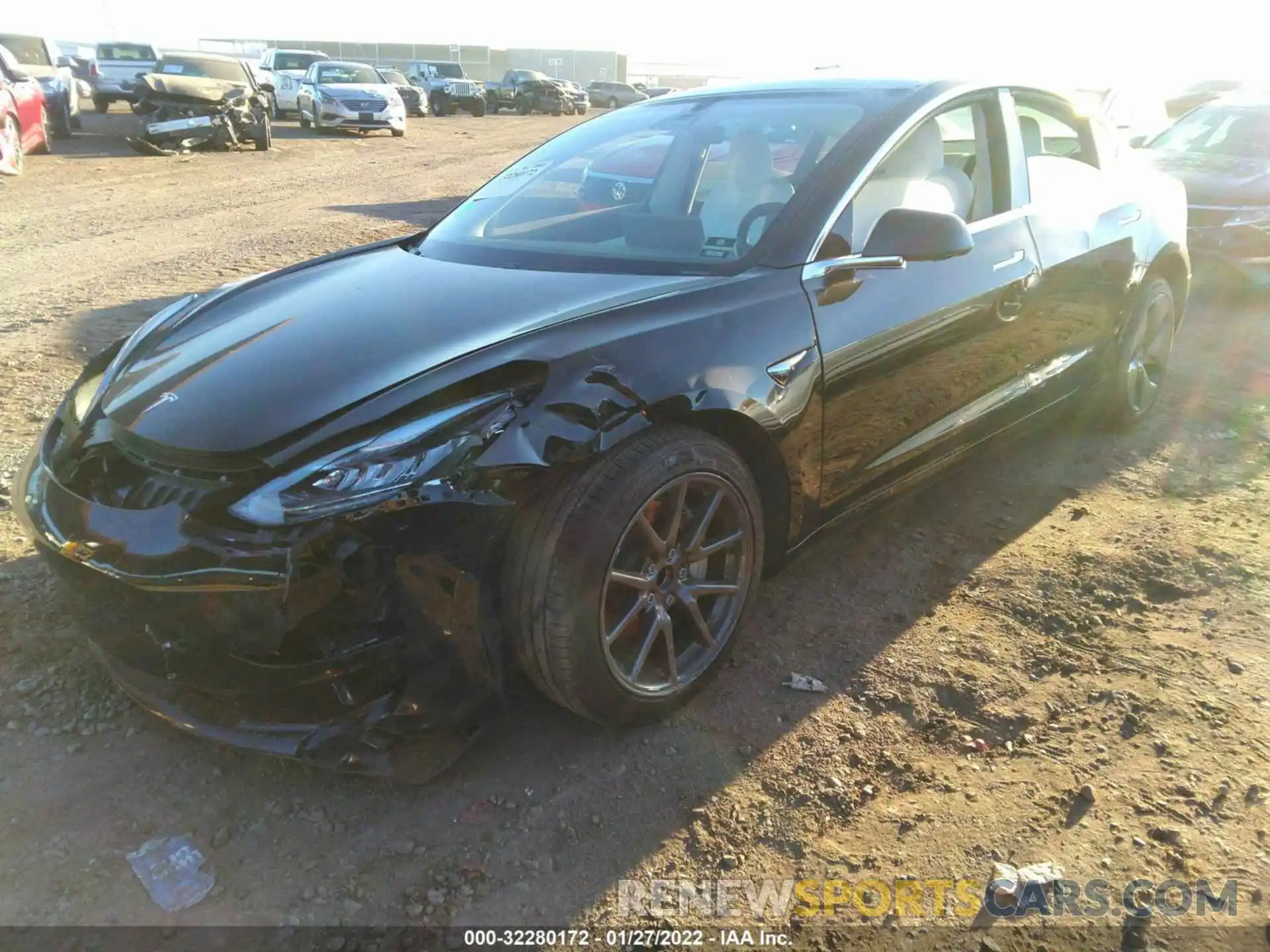 2 Photograph of a damaged car 5YJ3E1EA1LF740880 TESLA MODEL 3 2020