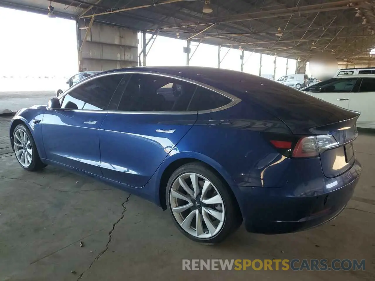 2 Photograph of a damaged car 5YJ3E1EA1LF744069 TESLA MODEL 3 2020