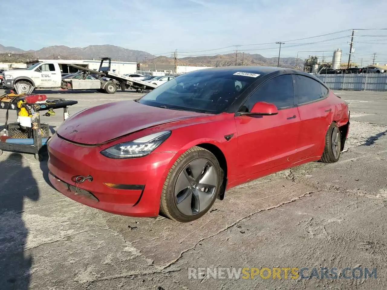 1 Photograph of a damaged car 5YJ3E1EA1LF745254 TESLA MODEL 3 2020