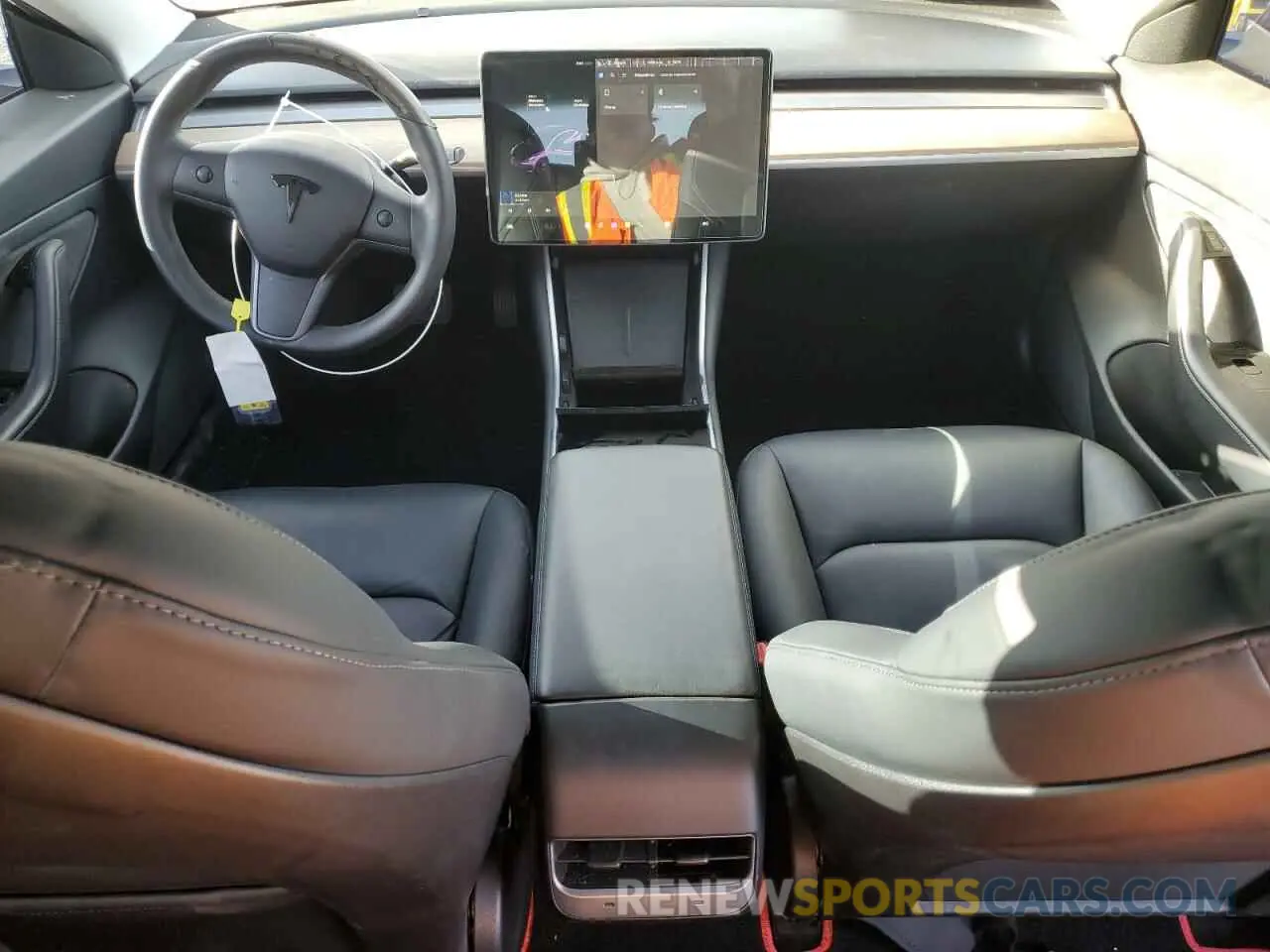 8 Photograph of a damaged car 5YJ3E1EA1LF745254 TESLA MODEL 3 2020
