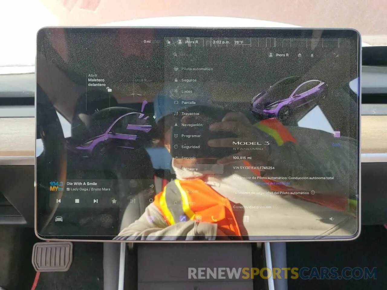 9 Photograph of a damaged car 5YJ3E1EA1LF745254 TESLA MODEL 3 2020