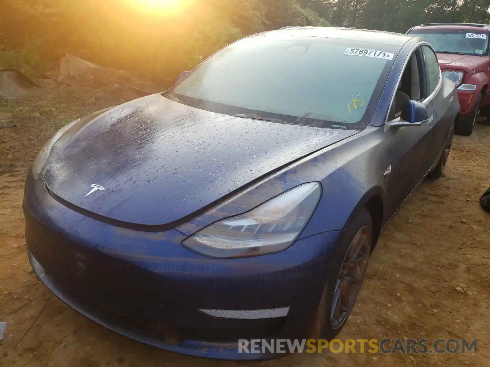 2 Photograph of a damaged car 5YJ3E1EA1LF745691 TESLA MODEL 3 2020