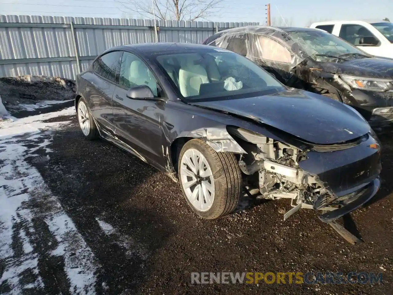 1 Photograph of a damaged car 5YJ3E1EA1LF786659 TESLA MODEL 3 2020