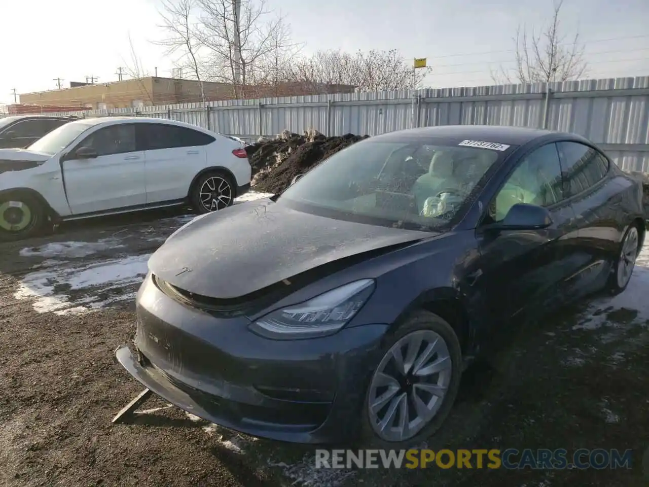 2 Photograph of a damaged car 5YJ3E1EA1LF786659 TESLA MODEL 3 2020