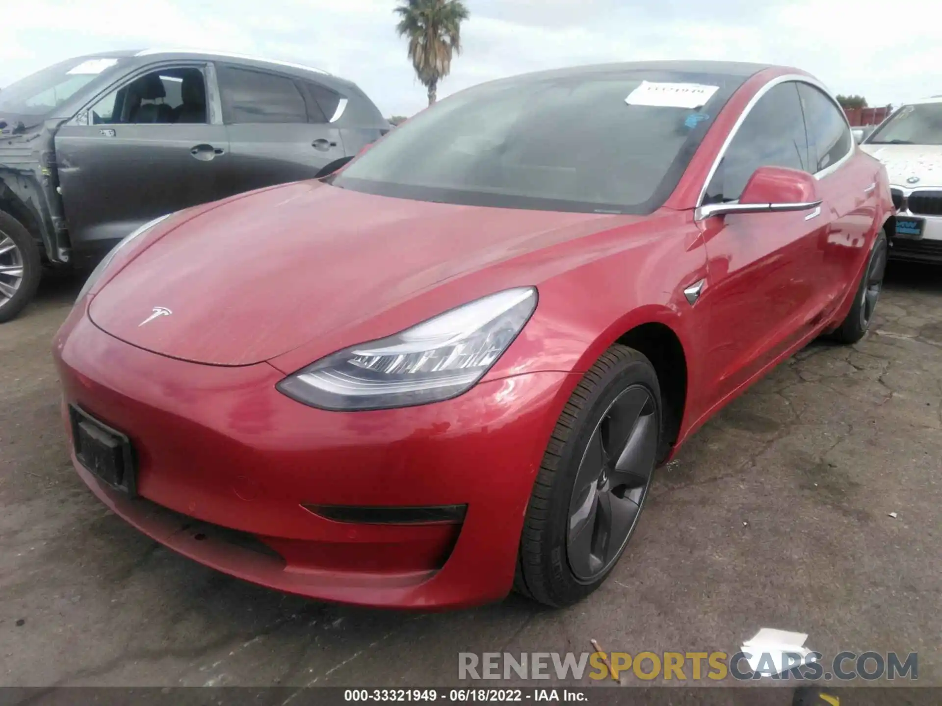 2 Photograph of a damaged car 5YJ3E1EA1LF799248 TESLA MODEL 3 2020