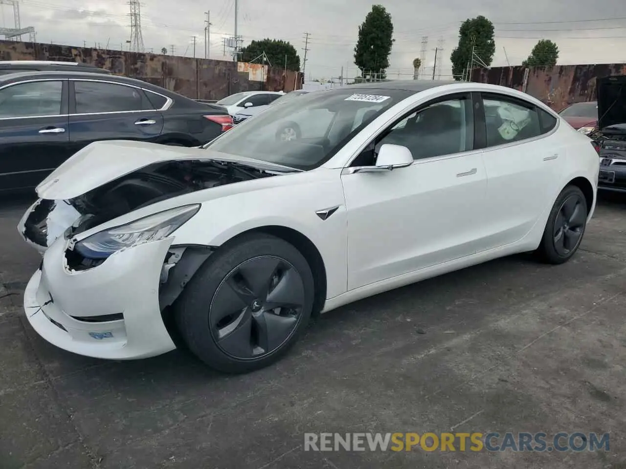 1 Photograph of a damaged car 5YJ3E1EA1LF799458 TESLA MODEL 3 2020