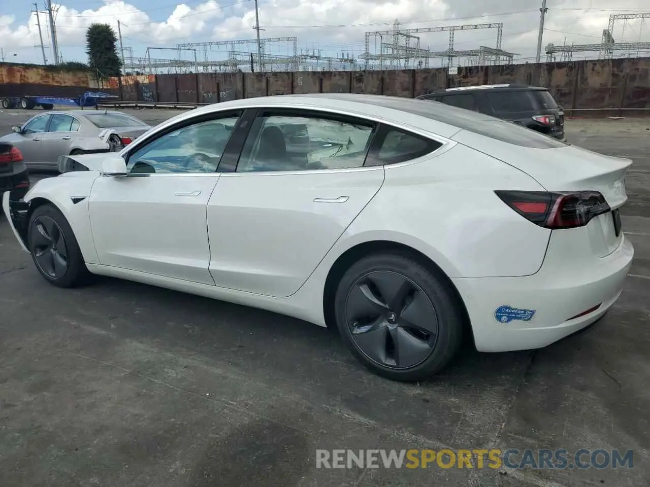 2 Photograph of a damaged car 5YJ3E1EA1LF799458 TESLA MODEL 3 2020