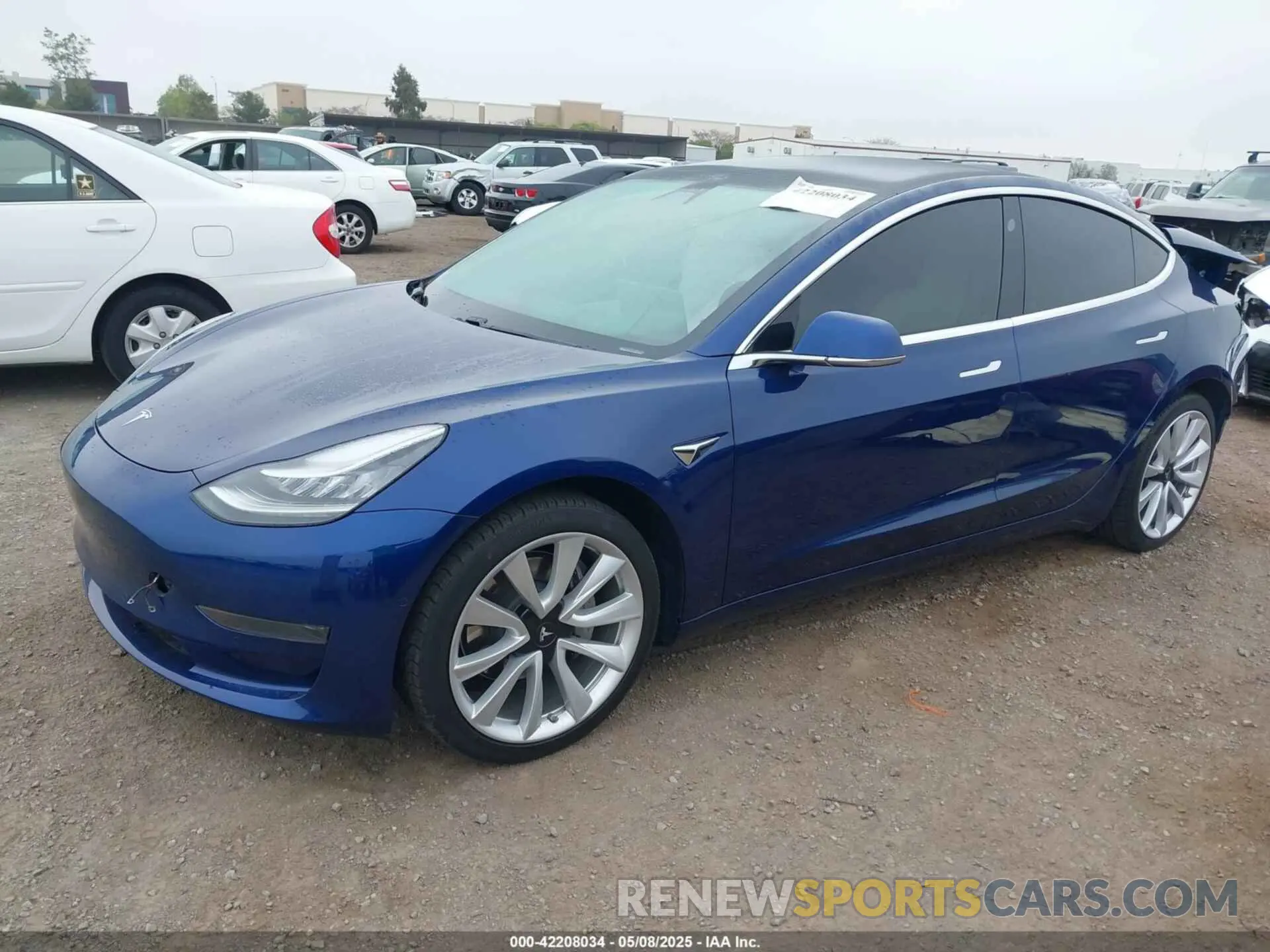 2 Photograph of a damaged car 5YJ3E1EA1LF802648 TESLA MODEL 3 2020