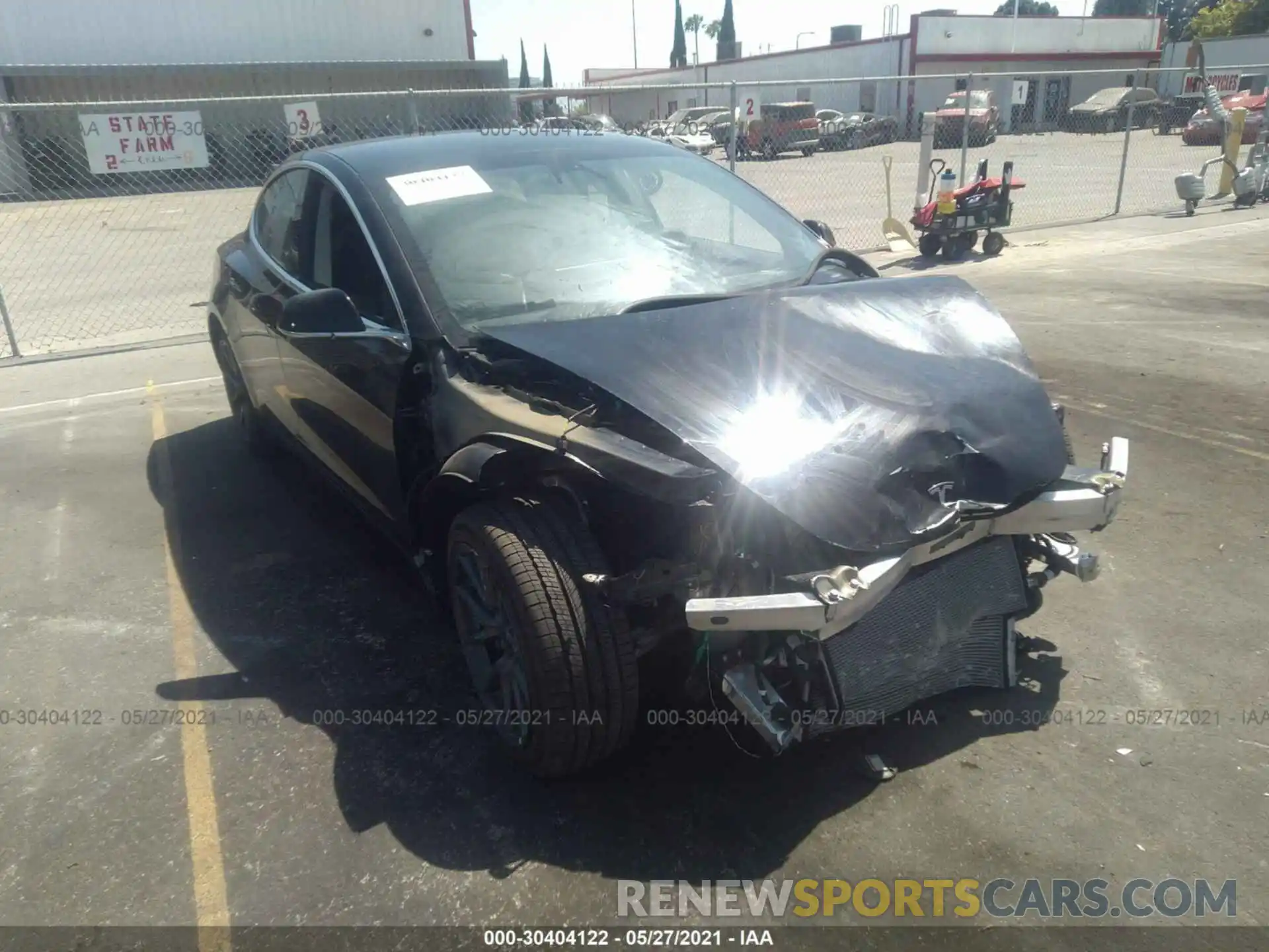 1 Photograph of a damaged car 5YJ3E1EA1LF804464 TESLA MODEL 3 2020