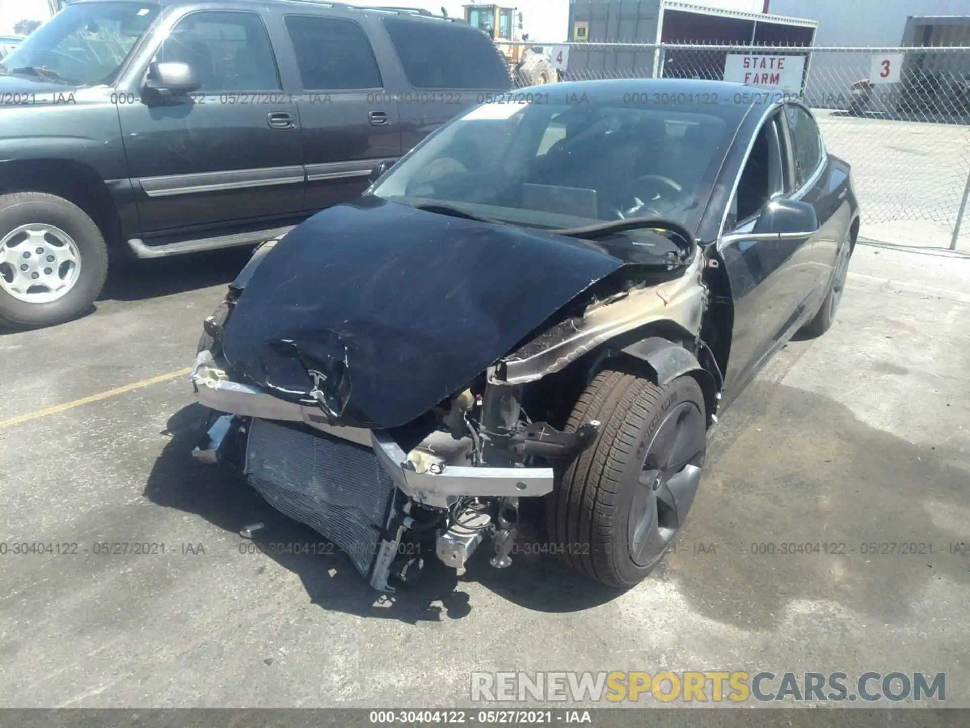 2 Photograph of a damaged car 5YJ3E1EA1LF804464 TESLA MODEL 3 2020