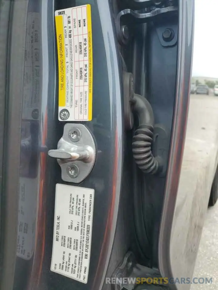 12 Photograph of a damaged car 5YJ3E1EA2LF598328 TESLA MODEL 3 2020