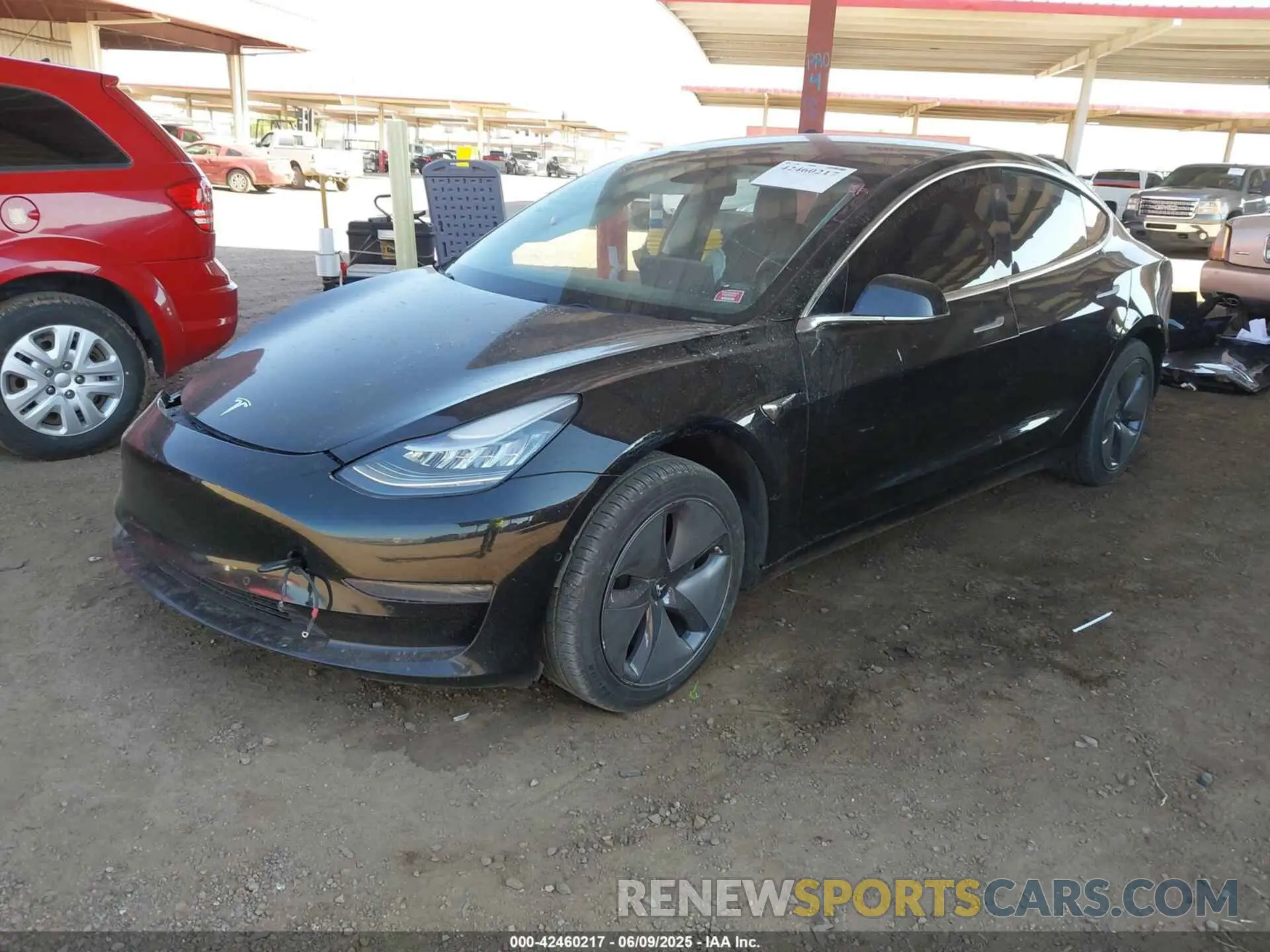 2 Photograph of a damaged car 5YJ3E1EA2LF609232 TESLA MODEL 3 2020