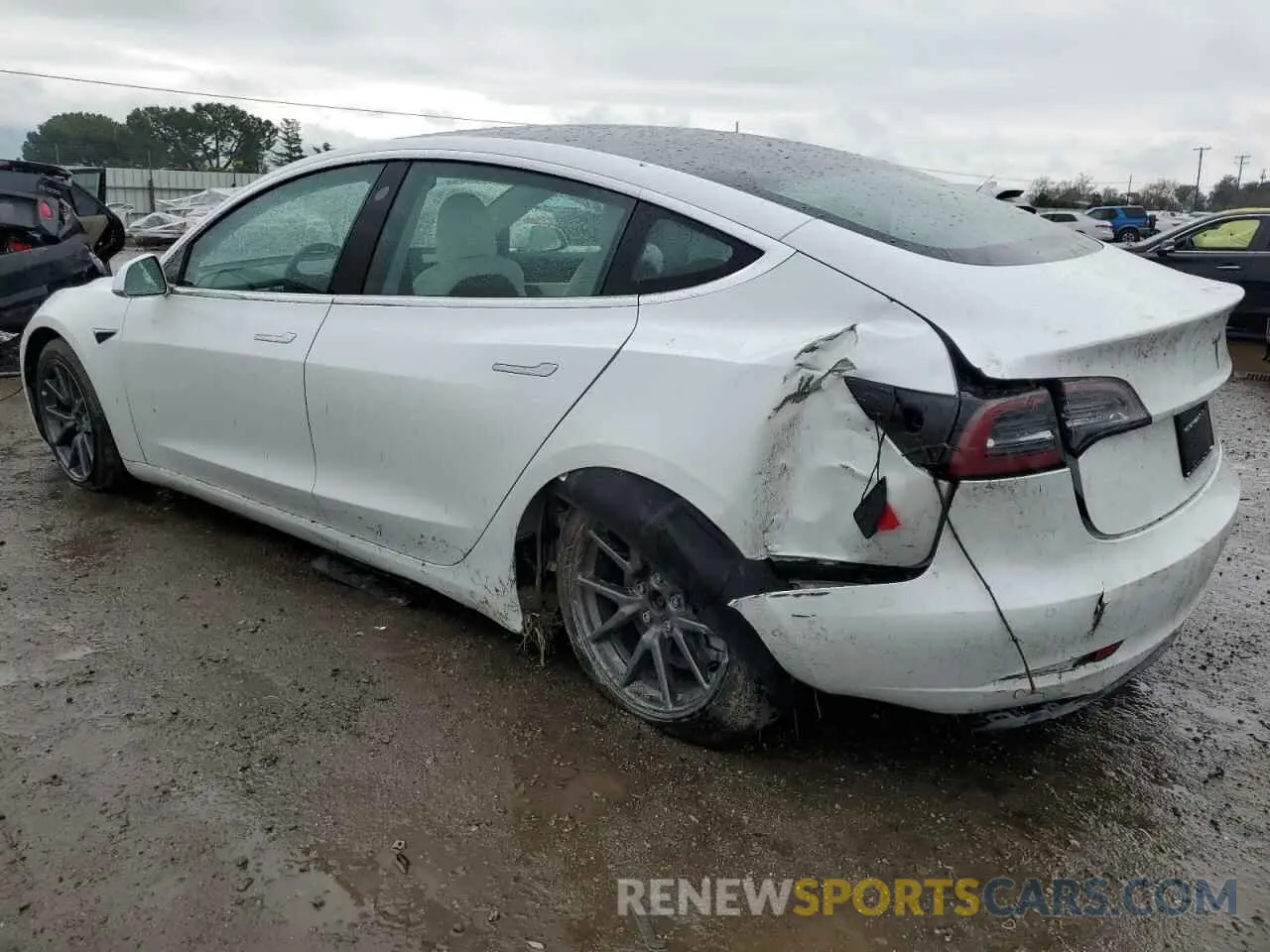 2 Photograph of a damaged car 5YJ3E1EA2LF615578 TESLA MODEL 3 2020