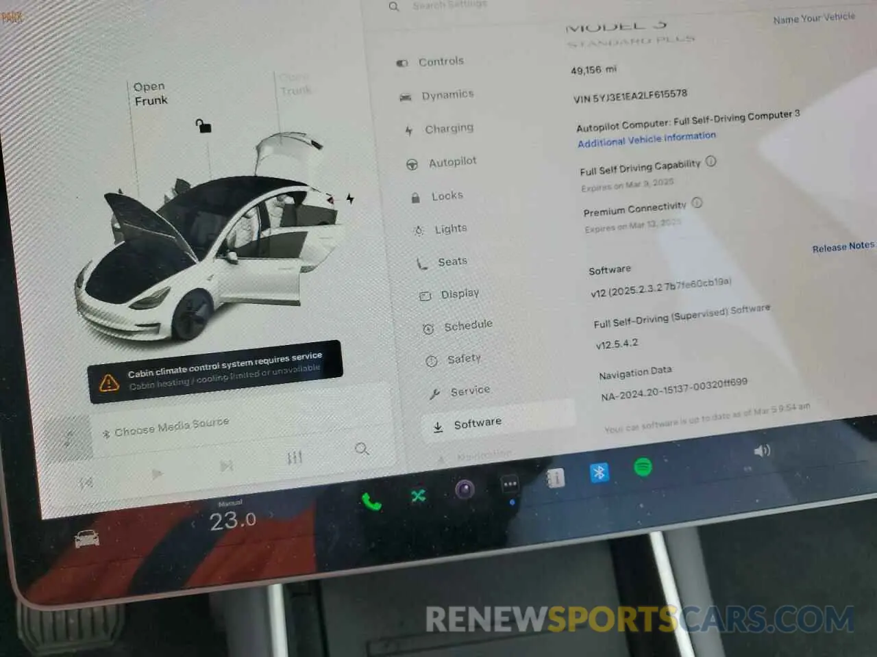 9 Photograph of a damaged car 5YJ3E1EA2LF615578 TESLA MODEL 3 2020