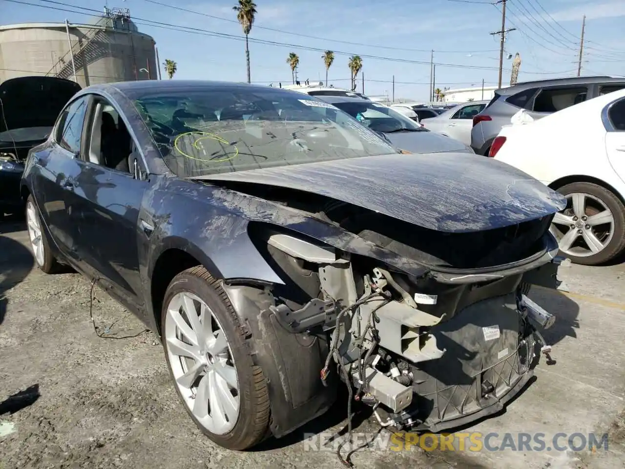 1 Photograph of a damaged car 5YJ3E1EA2LF630632 TESLA MODEL 3 2020