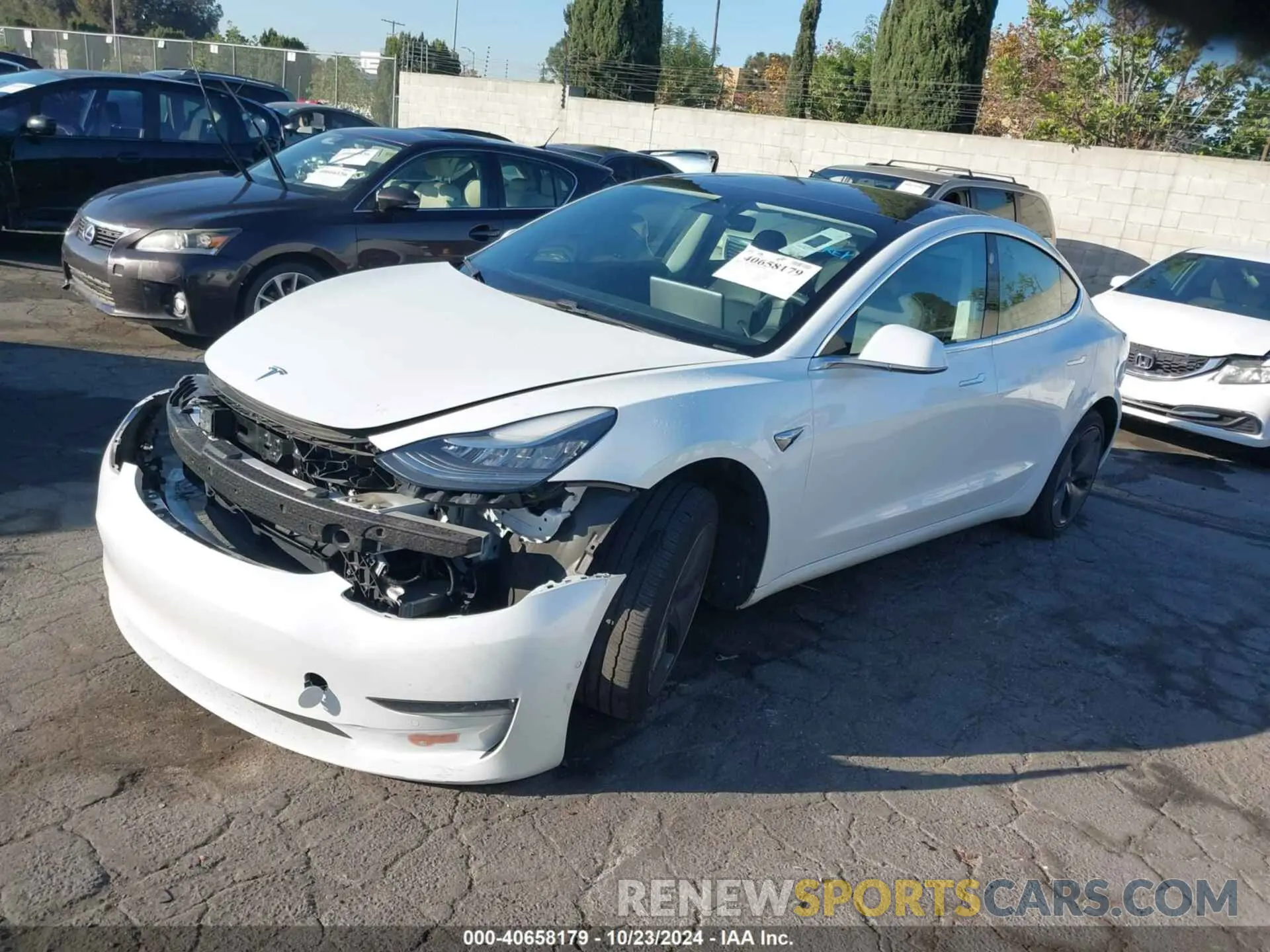 2 Photograph of a damaged car 5YJ3E1EA2LF633031 TESLA MODEL 3 2020