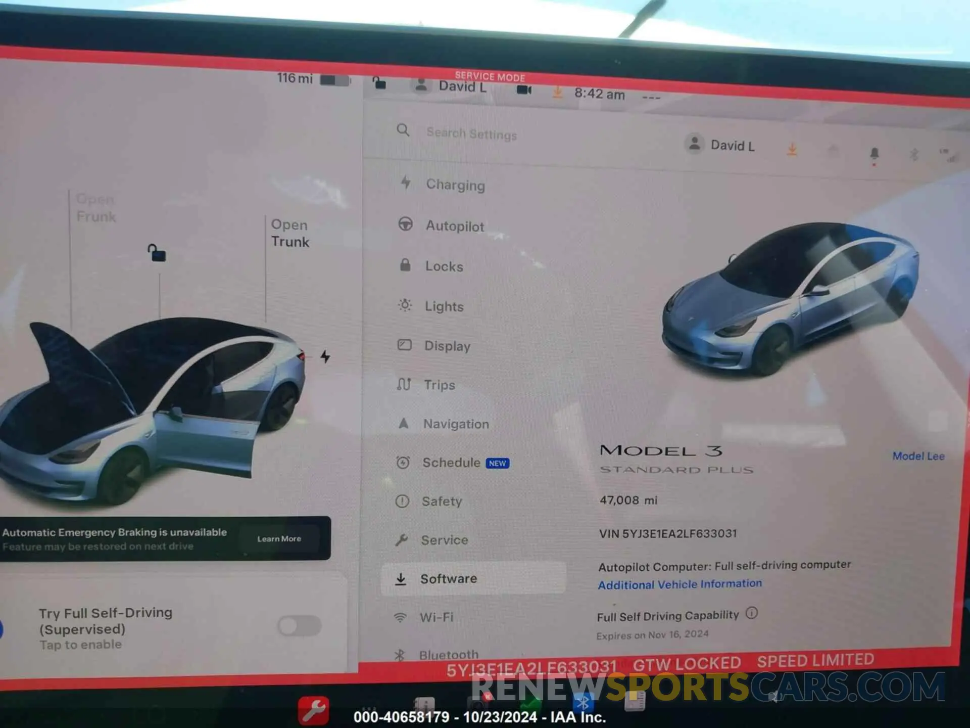 7 Photograph of a damaged car 5YJ3E1EA2LF633031 TESLA MODEL 3 2020