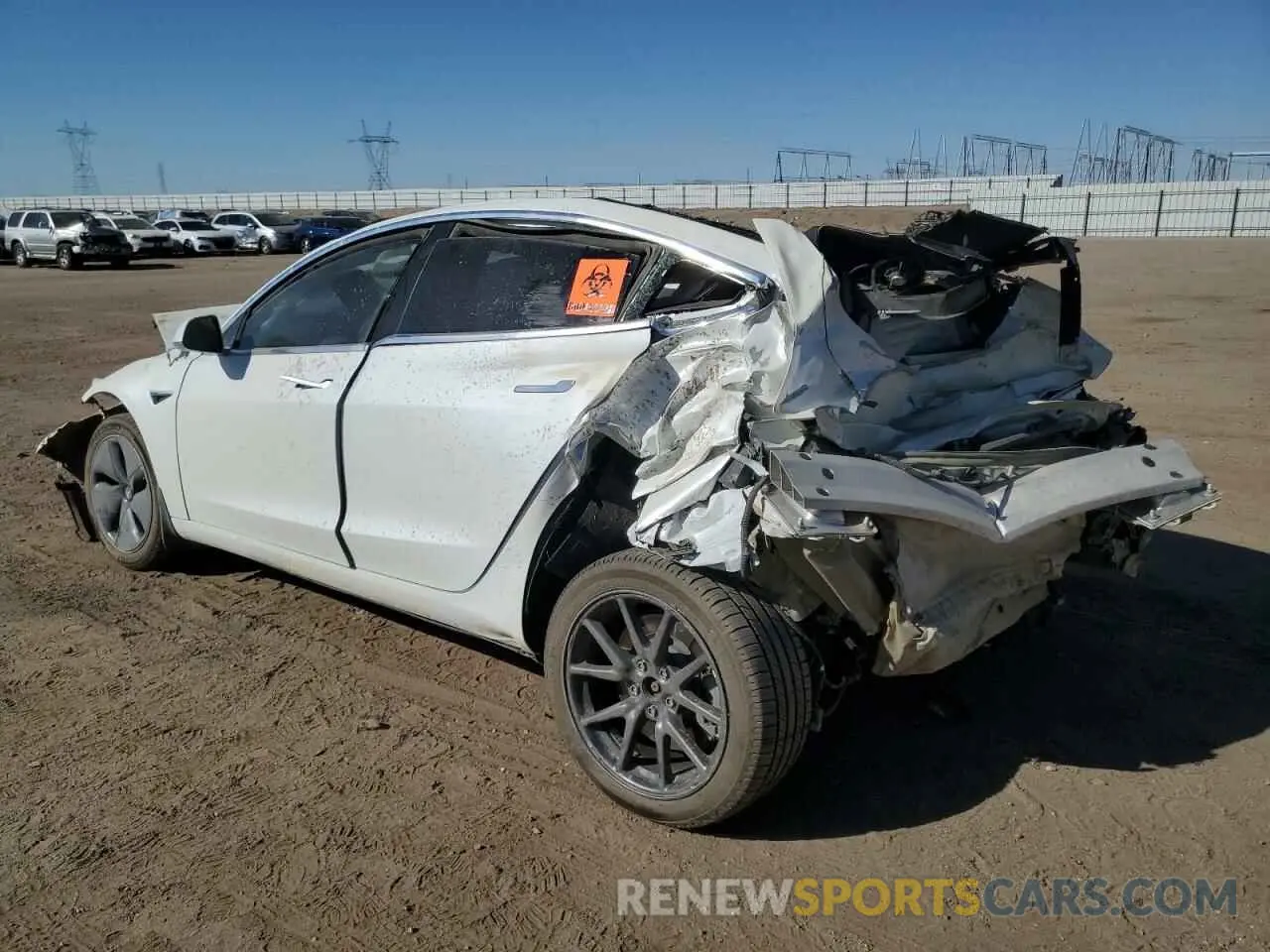 2 Photograph of a damaged car 5YJ3E1EA2LF633241 TESLA MODEL 3 2020