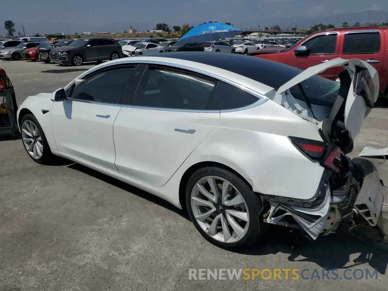 2 Photograph of a damaged car 5YJ3E1EA2LF635023 TESLA MODEL 3 2020