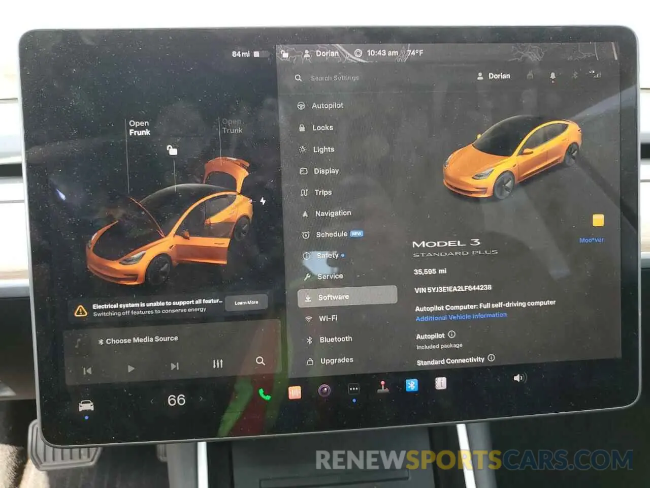 9 Photograph of a damaged car 5YJ3E1EA2LF644238 TESLA MODEL 3 2020