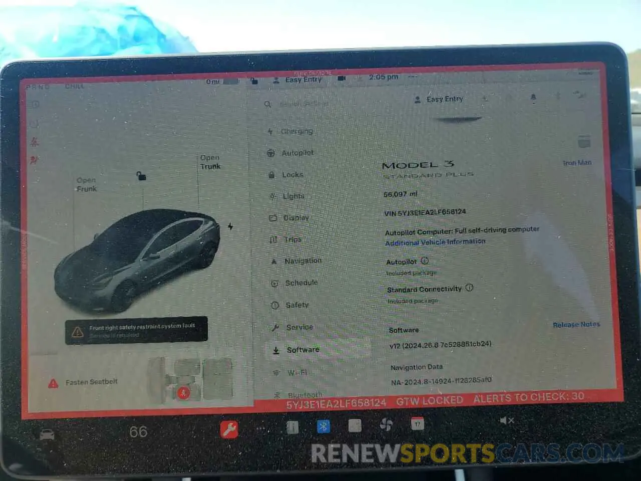 9 Photograph of a damaged car 5YJ3E1EA2LF658124 TESLA MODEL 3 2020
