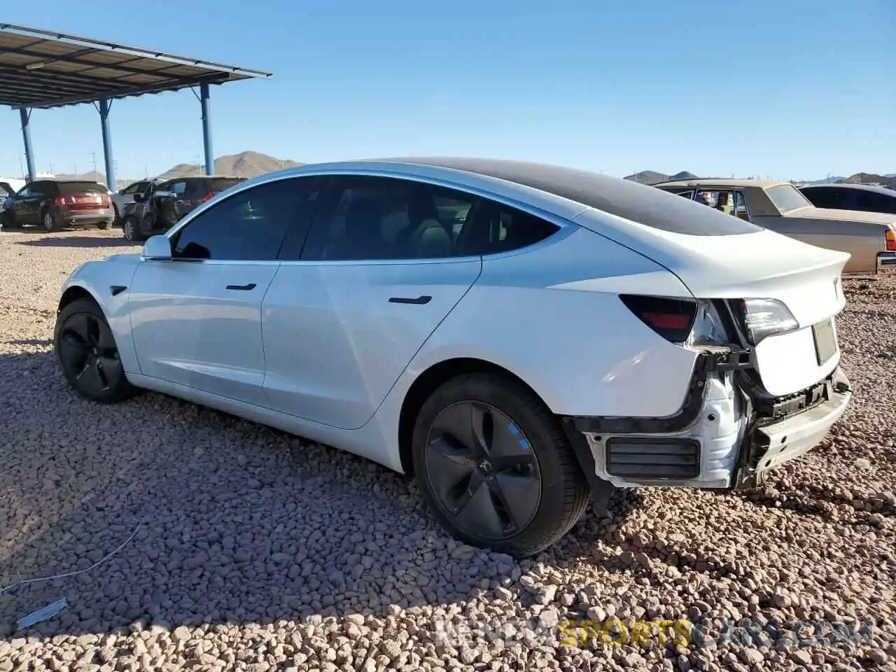 2 Photograph of a damaged car 5YJ3E1EA2LF706186 TESLA MODEL 3 2020