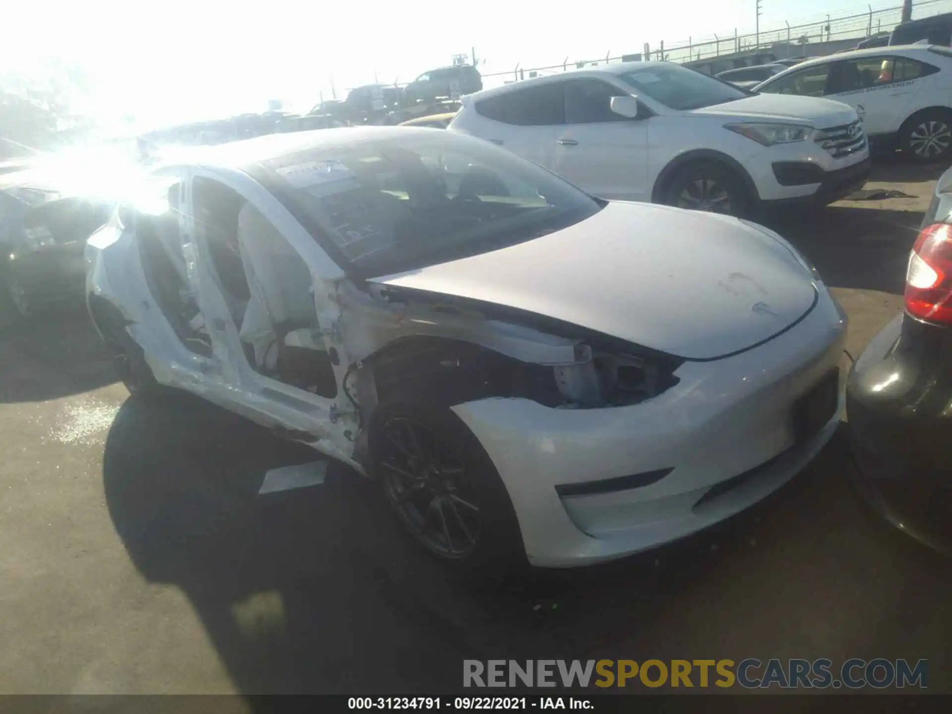 1 Photograph of a damaged car 5YJ3E1EA2LF710044 TESLA MODEL 3 2020