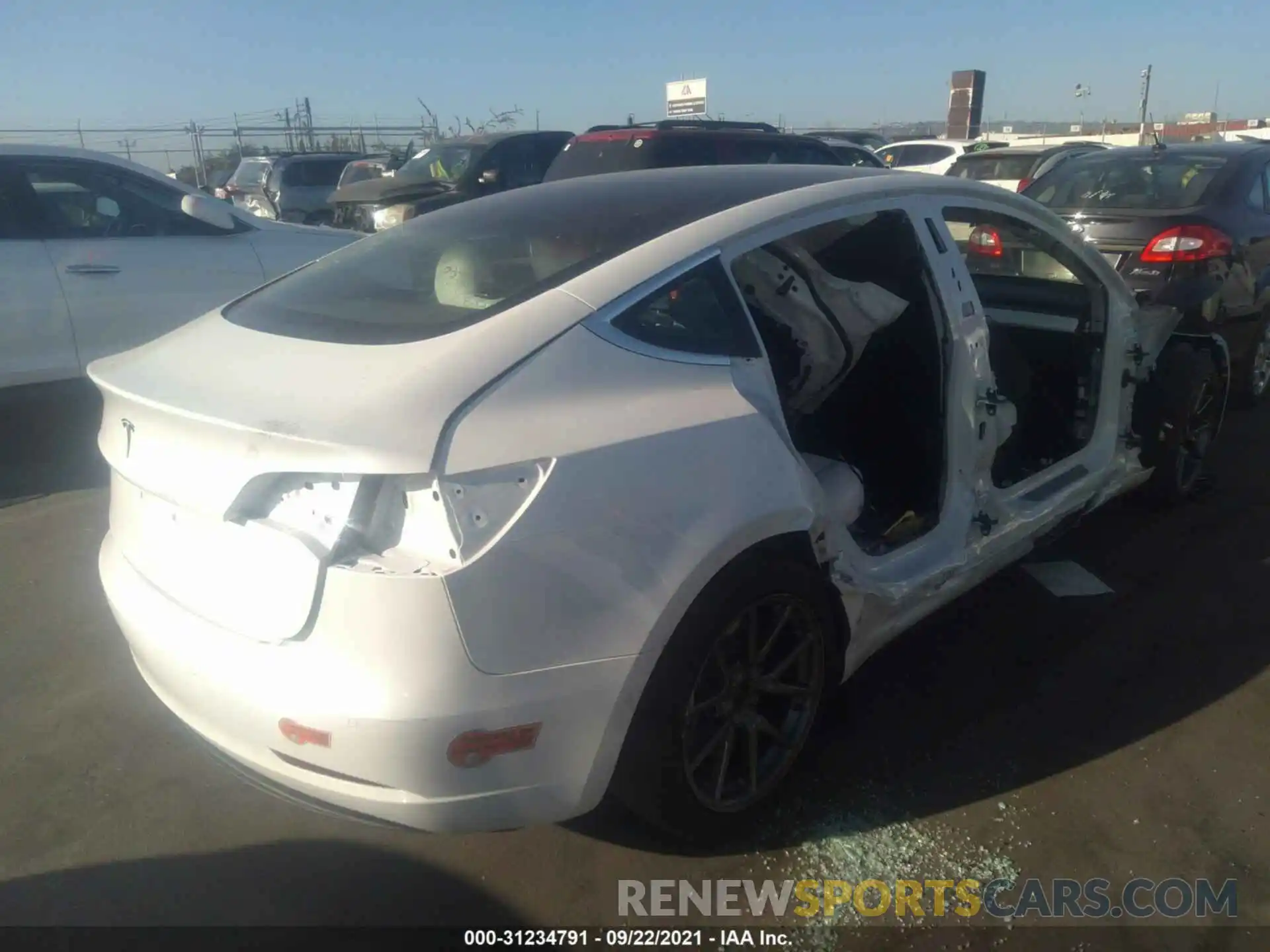 4 Photograph of a damaged car 5YJ3E1EA2LF710044 TESLA MODEL 3 2020