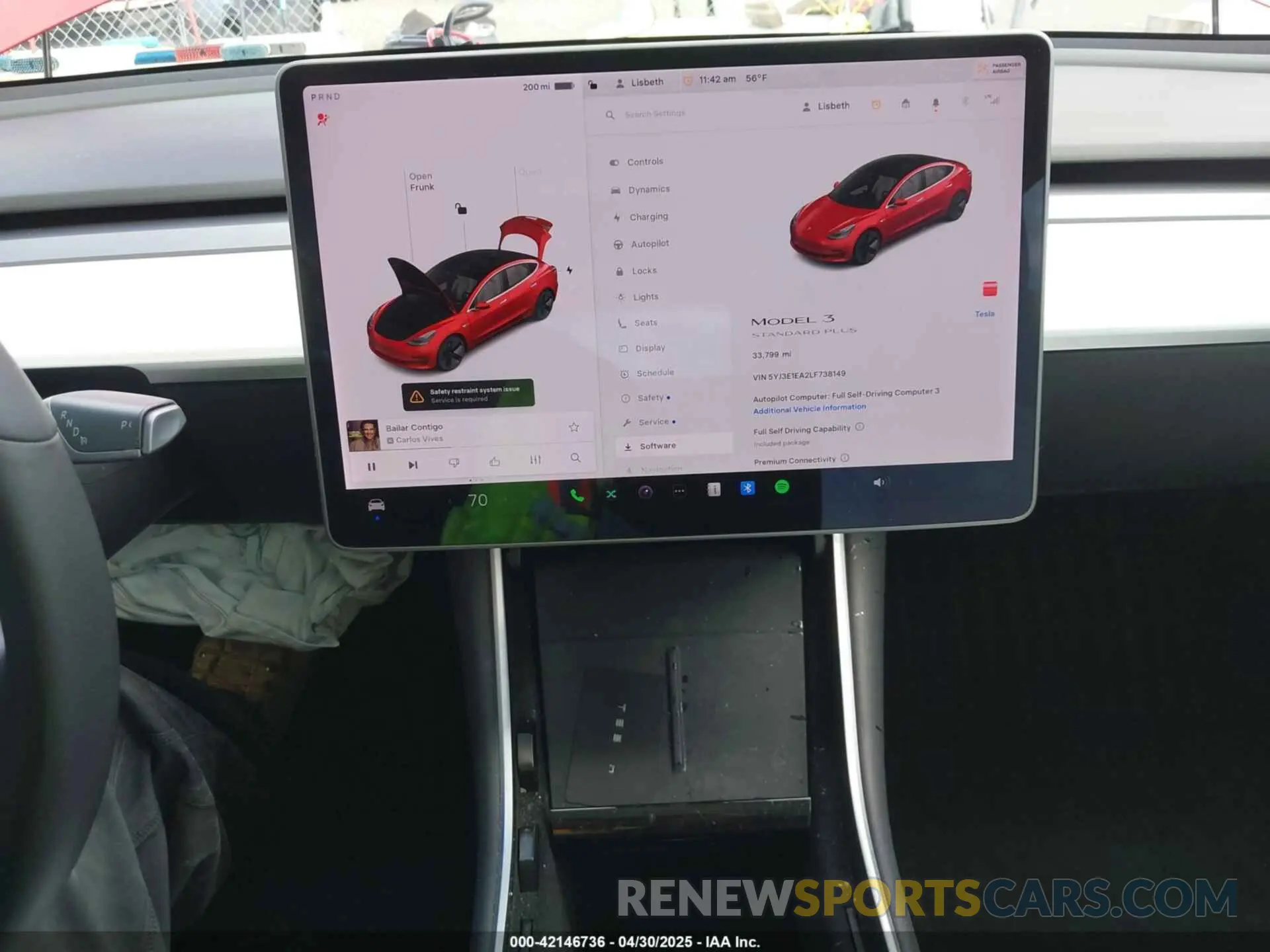 19 Photograph of a damaged car 5YJ3E1EA2LF738149 TESLA MODEL 3 2020