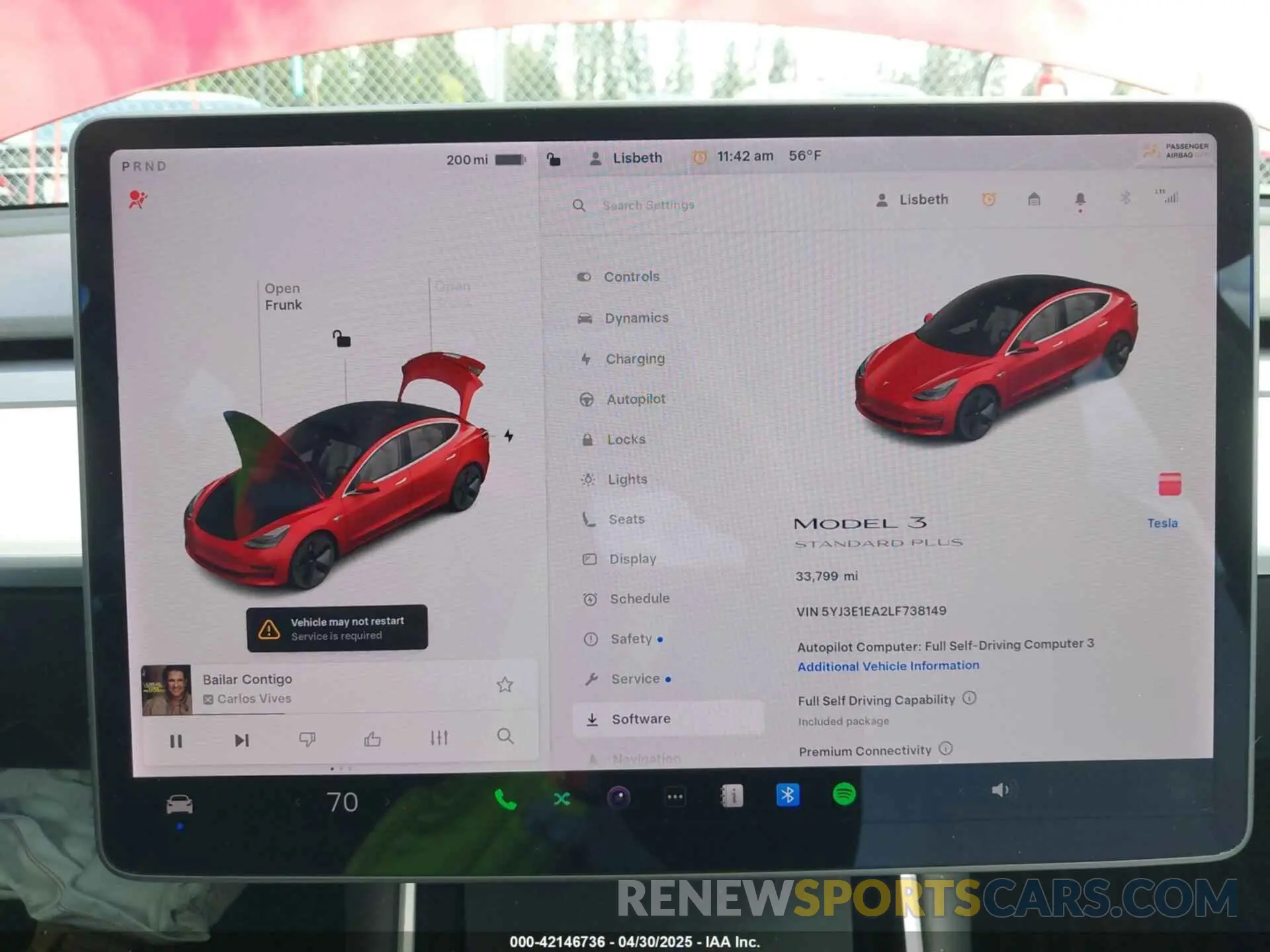 7 Photograph of a damaged car 5YJ3E1EA2LF738149 TESLA MODEL 3 2020