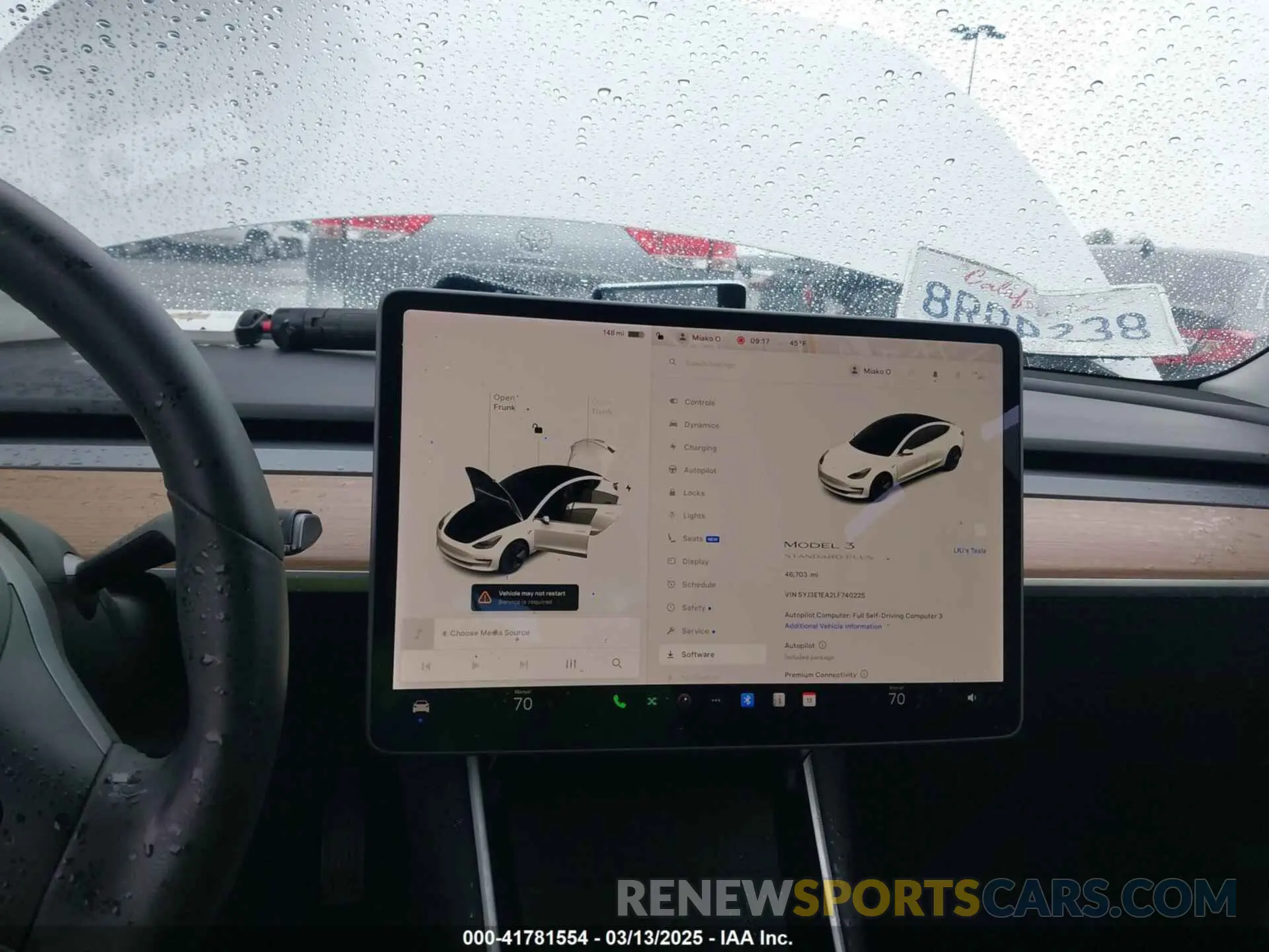 17 Photograph of a damaged car 5YJ3E1EA2LF740225 TESLA MODEL 3 2020