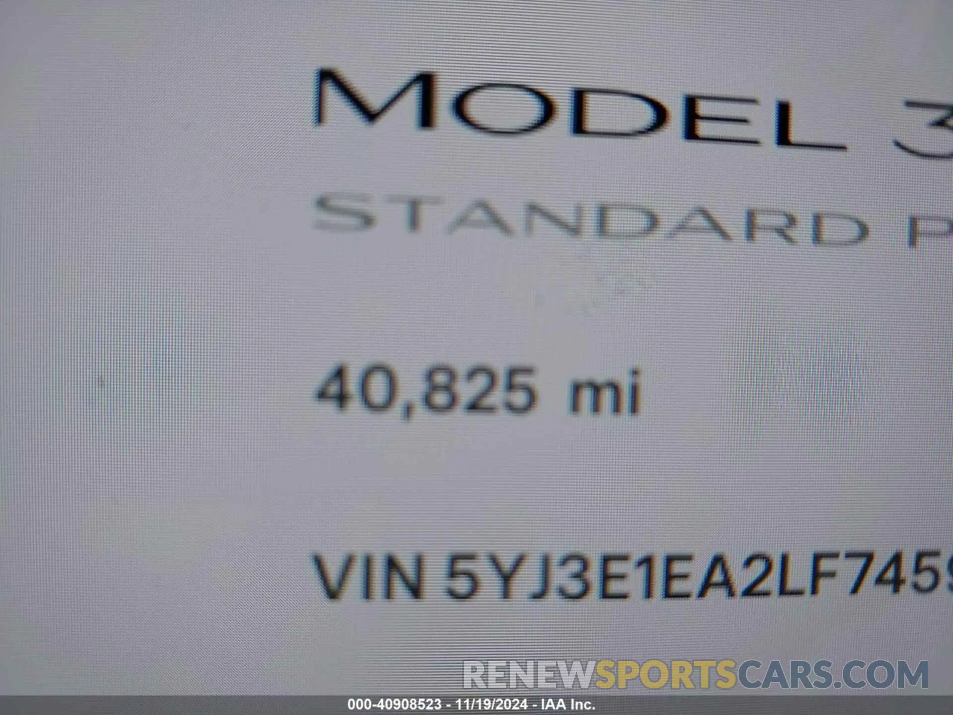 16 Photograph of a damaged car 5YJ3E1EA2LF745974 TESLA MODEL 3 2020