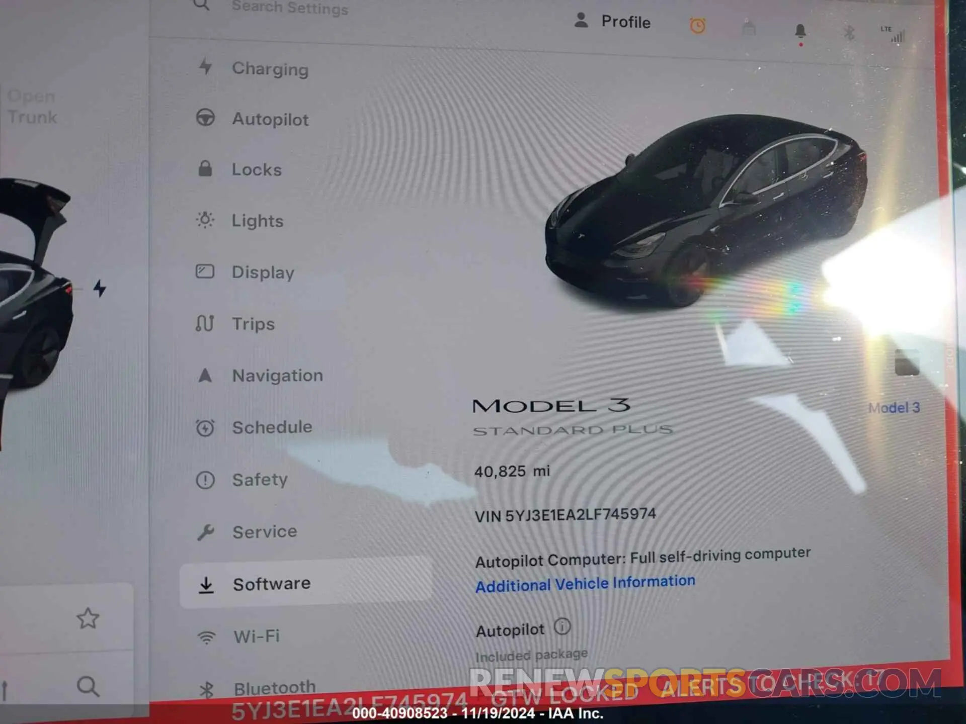 7 Photograph of a damaged car 5YJ3E1EA2LF745974 TESLA MODEL 3 2020