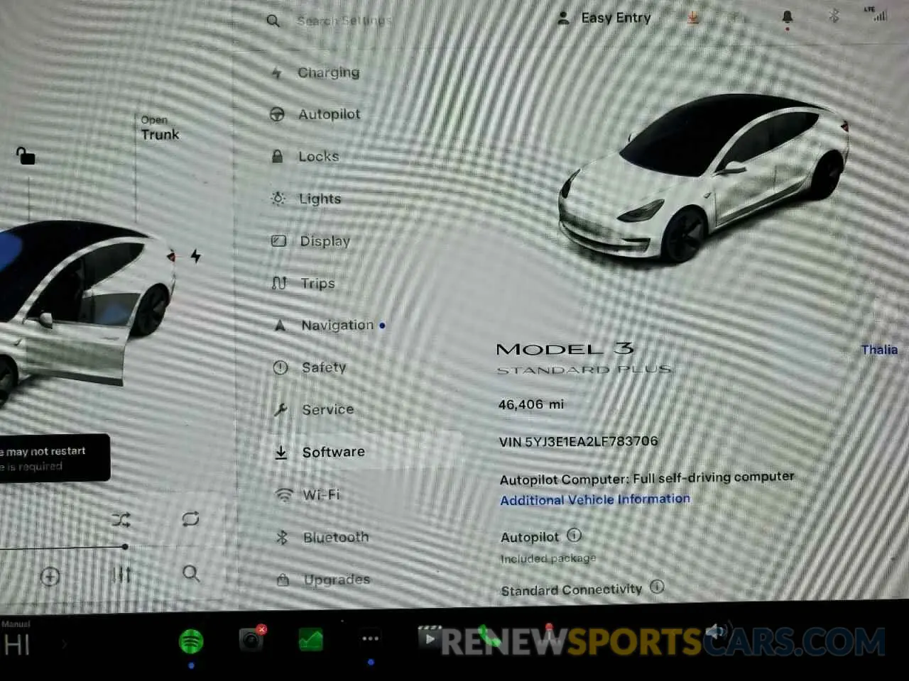 9 Photograph of a damaged car 5YJ3E1EA2LF783706 TESLA MODEL 3 2020