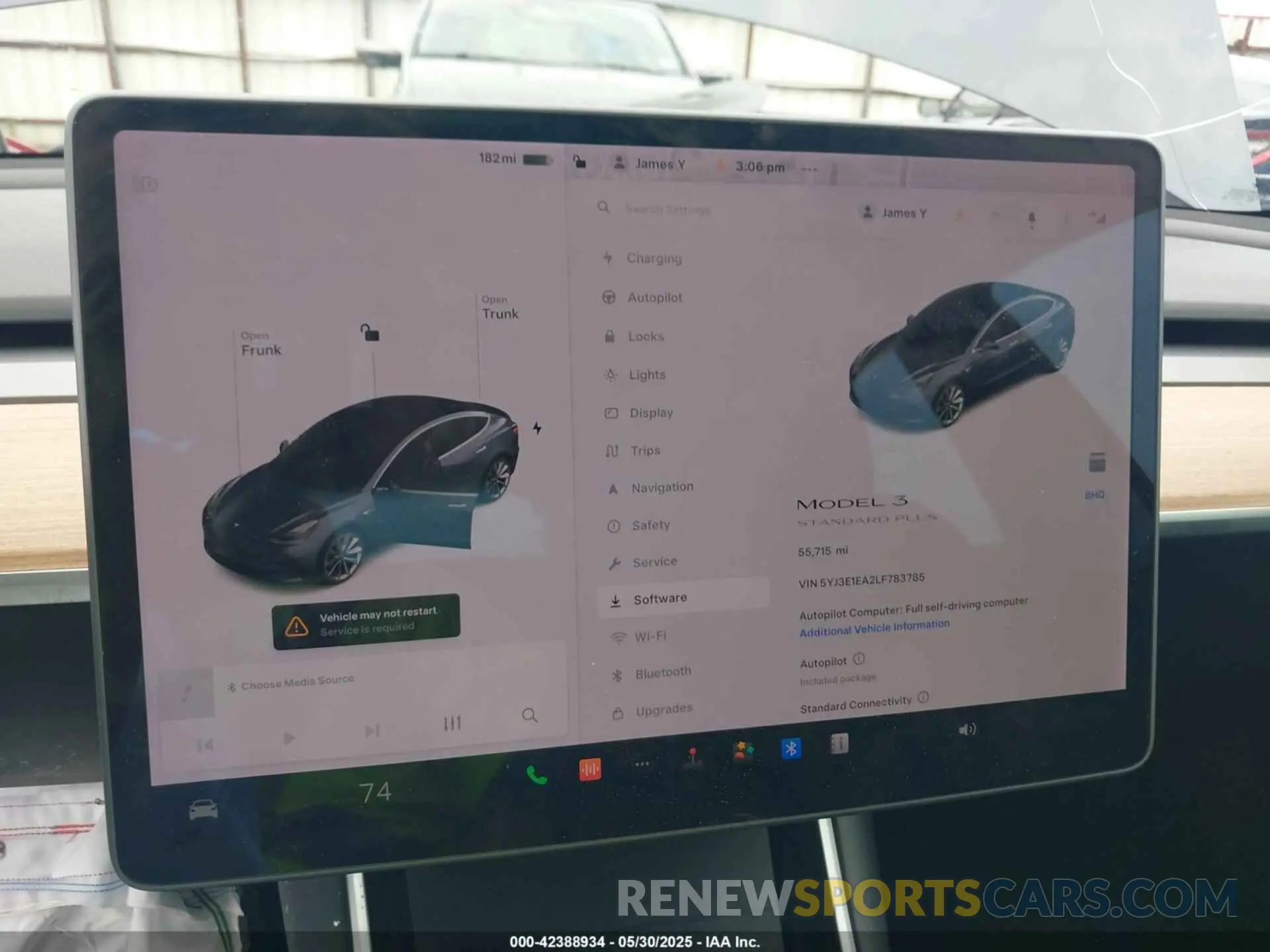 7 Photograph of a damaged car 5YJ3E1EA2LF783785 TESLA MODEL 3 2020