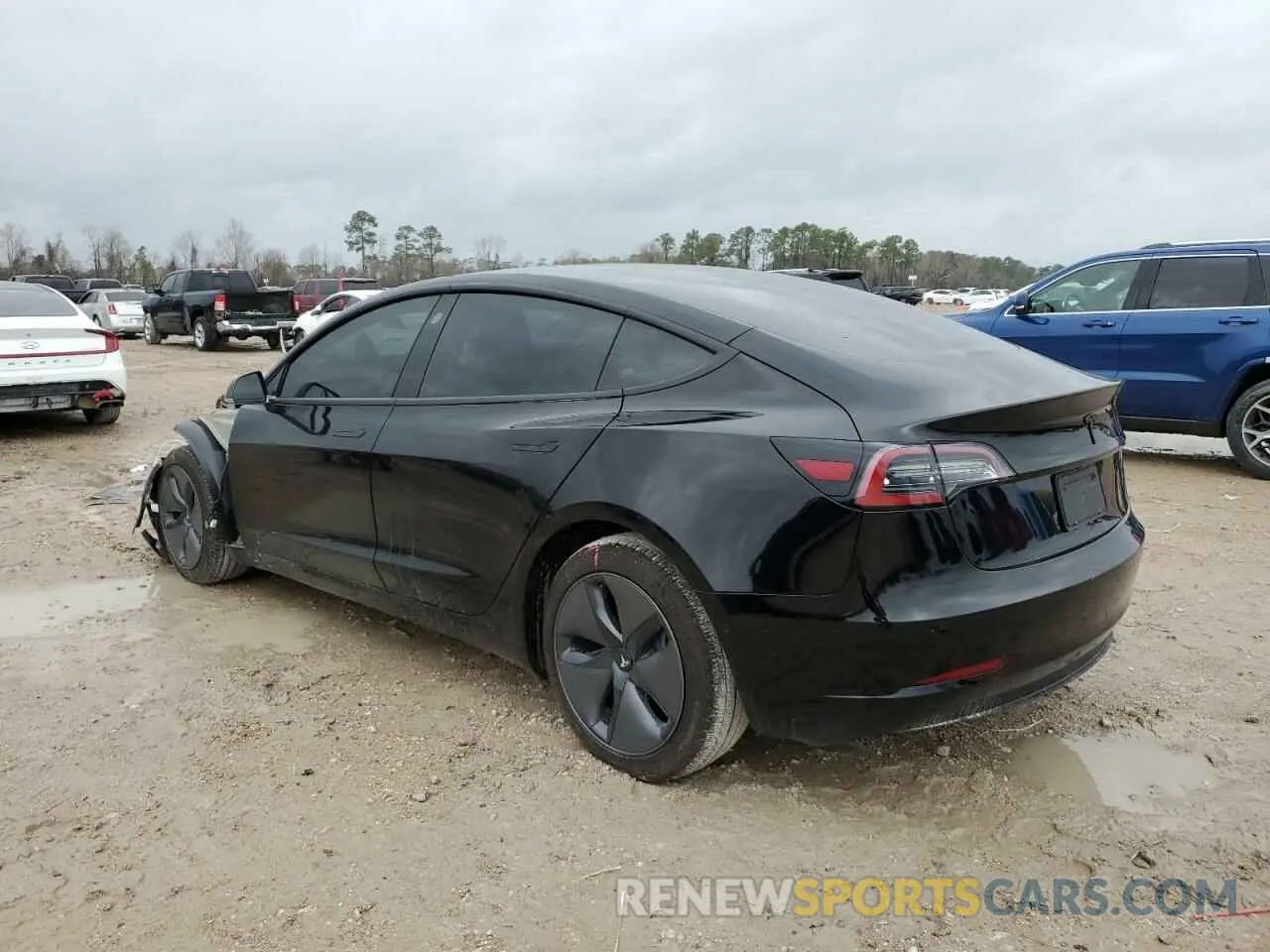 2 Photograph of a damaged car 5YJ3E1EA2LF796584 TESLA MODEL 3 2020