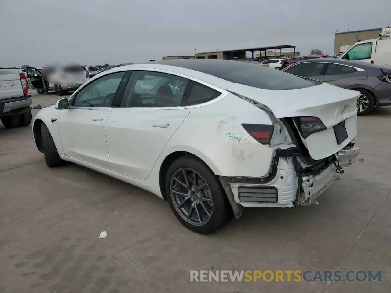 2 Photograph of a damaged car 5YJ3E1EA2LF799632 TESLA MODEL 3 2020