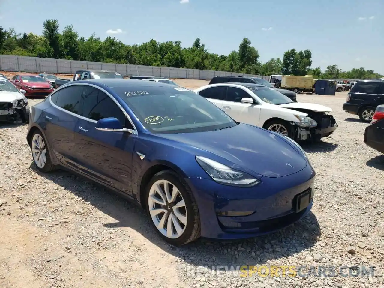 1 Photograph of a damaged car 5YJ3E1EA2LF802335 TESLA MODEL 3 2020