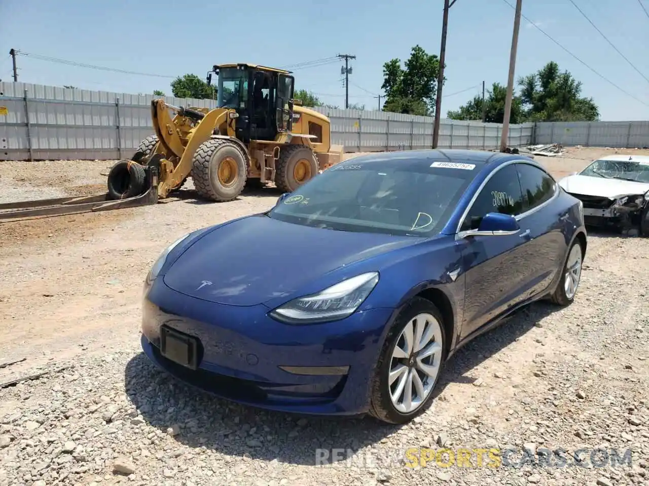 2 Photograph of a damaged car 5YJ3E1EA2LF802335 TESLA MODEL 3 2020