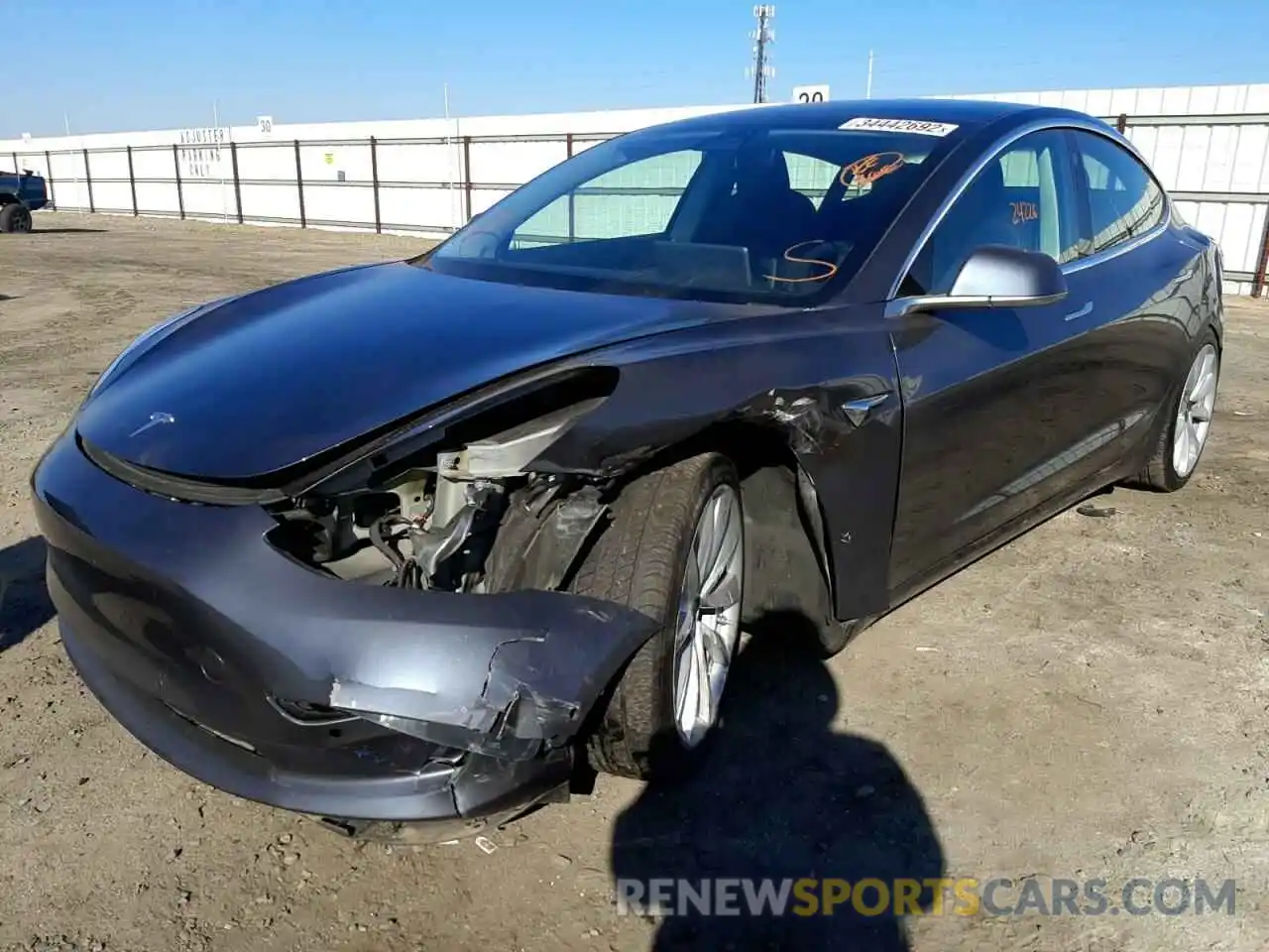 2 Photograph of a damaged car 5YJ3E1EA2LF806191 TESLA MODEL 3 2020