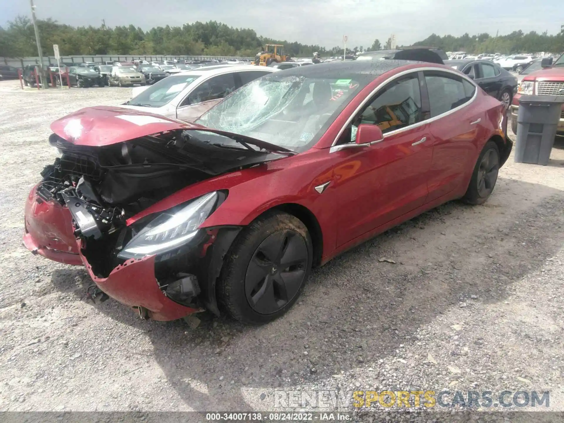 2 Photograph of a damaged car 5YJ3E1EA3LF495175 TESLA MODEL 3 2020