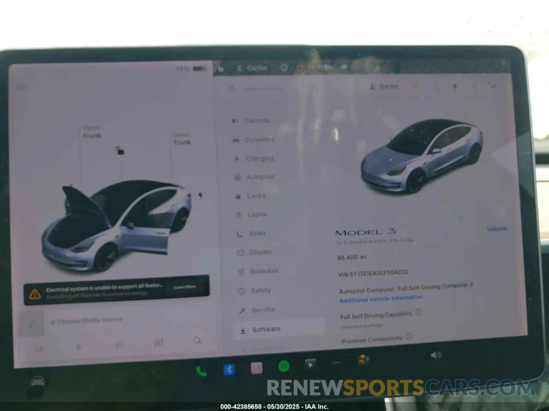 7 Photograph of a damaged car 5YJ3E1EA3LF504232 TESLA MODEL 3 2020