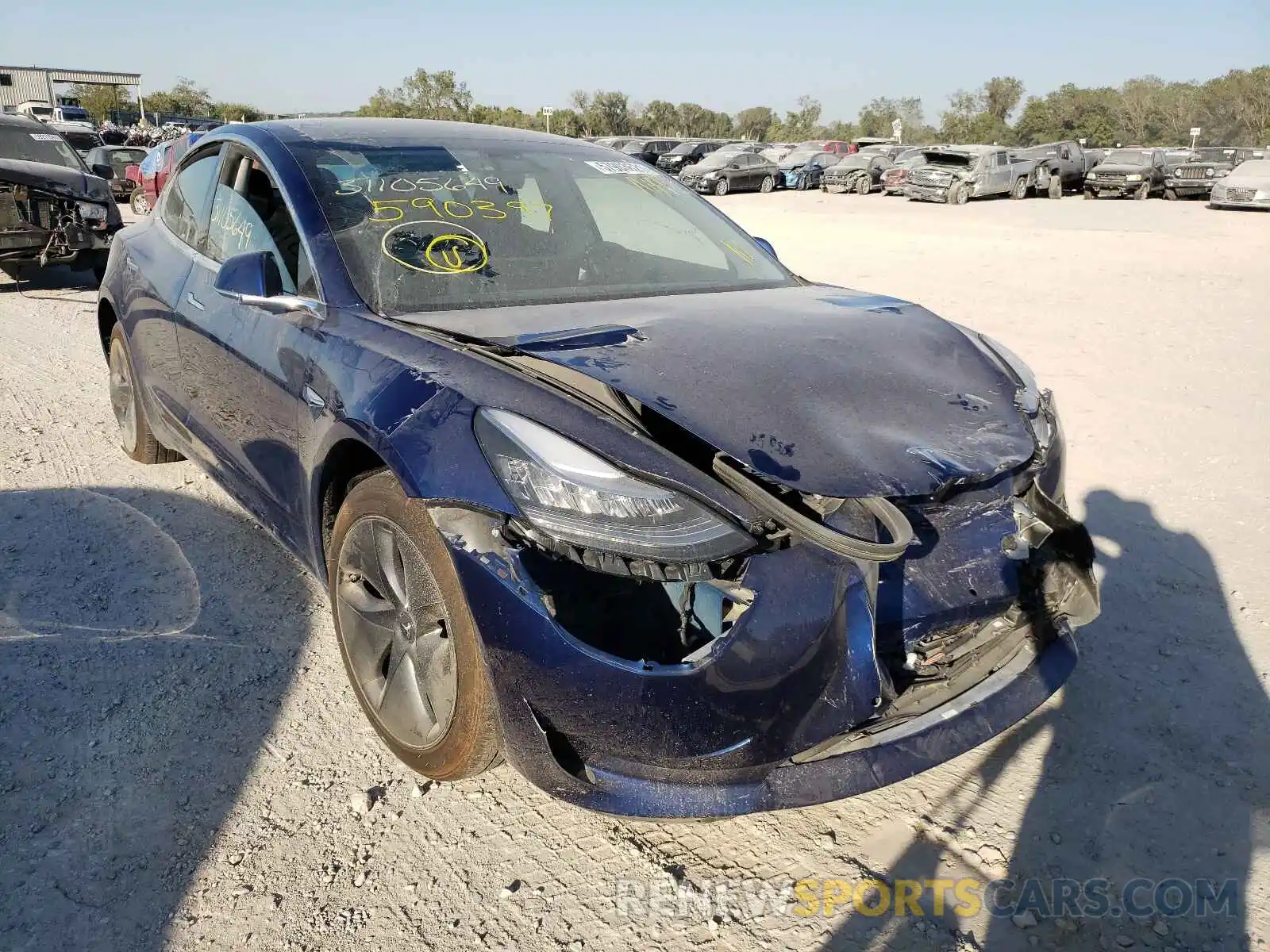 1 Photograph of a damaged car 5YJ3E1EA3LF590397 TESLA MODEL 3 2020