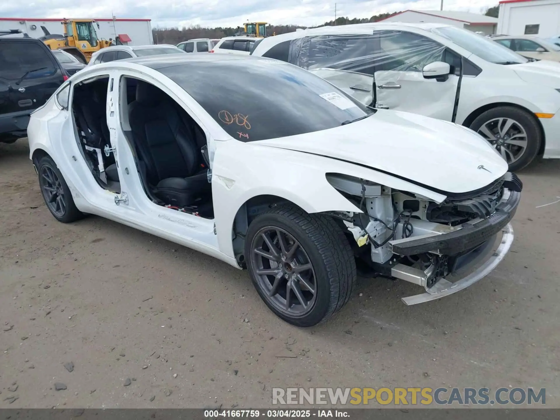 1 Photograph of a damaged car 5YJ3E1EA3LF597513 TESLA MODEL 3 2020